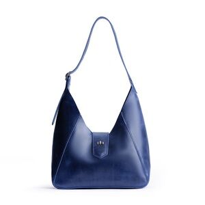 Portland Leather Navy Blue Shoulder Bag